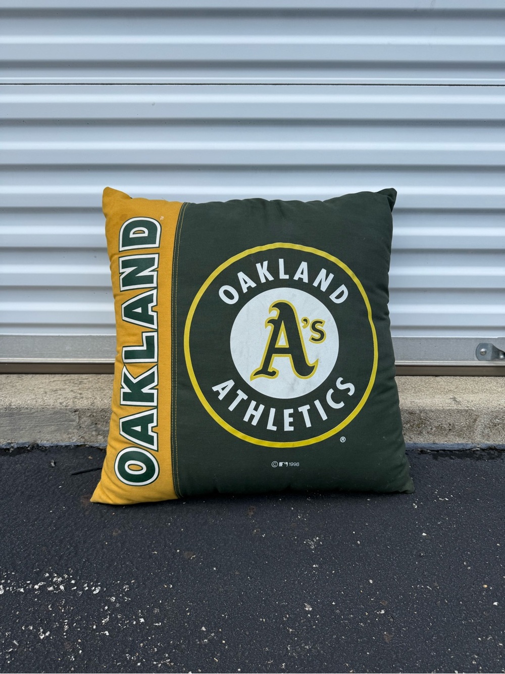 Vintage 1998 Oakland A’s Big Throw Pillow